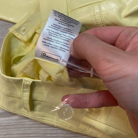 ROTATE Birger Christensen Rotie Pants in Luminary Green / Yellow Size 34 - NWT - Picture 9 of 10